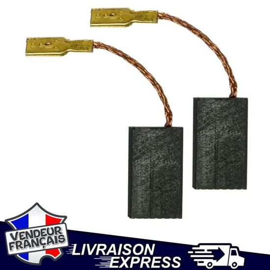 2 Balais De Charbon Moteur Universels 6x9x13 Mm - Compatibles Makita CB411, Hitachi