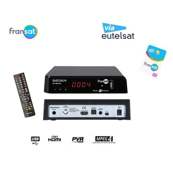 Tarjeta Oficial Fransat Para Satélite EUTELSAT 5 West B – Válida 4 Años, Activación Automática, Envío Rápido (Francia)