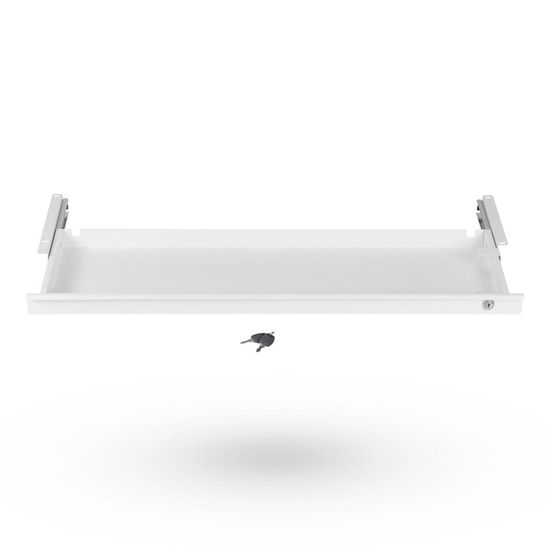 Tiroir Sous Bureau Verrouillable SO-TECH - 500x265x45 Mm - Noir - Acier - Avec Clés