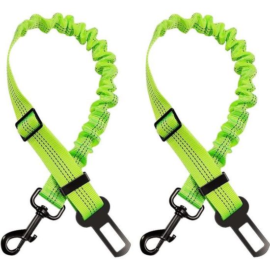 Ceinture De Sécurité élastique Pour Chien - Nylon Réglable, Mousqueton Pivotant, Rose