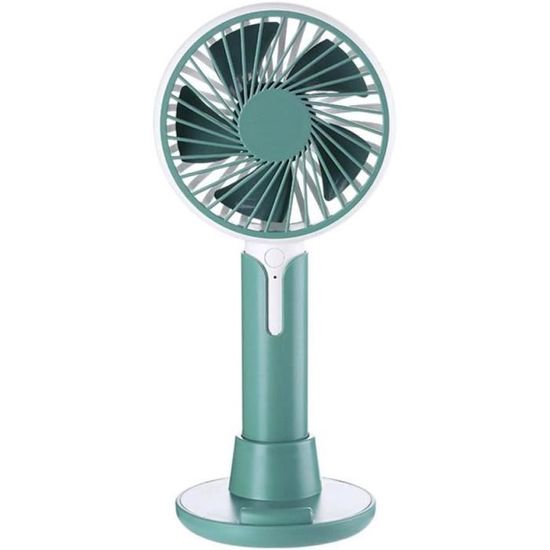 Lot De 2 Mini Ventilateurs USB Rechargeables – 3 Vitesses, Portable Avec Base, Pour Bureau Et Déplacements