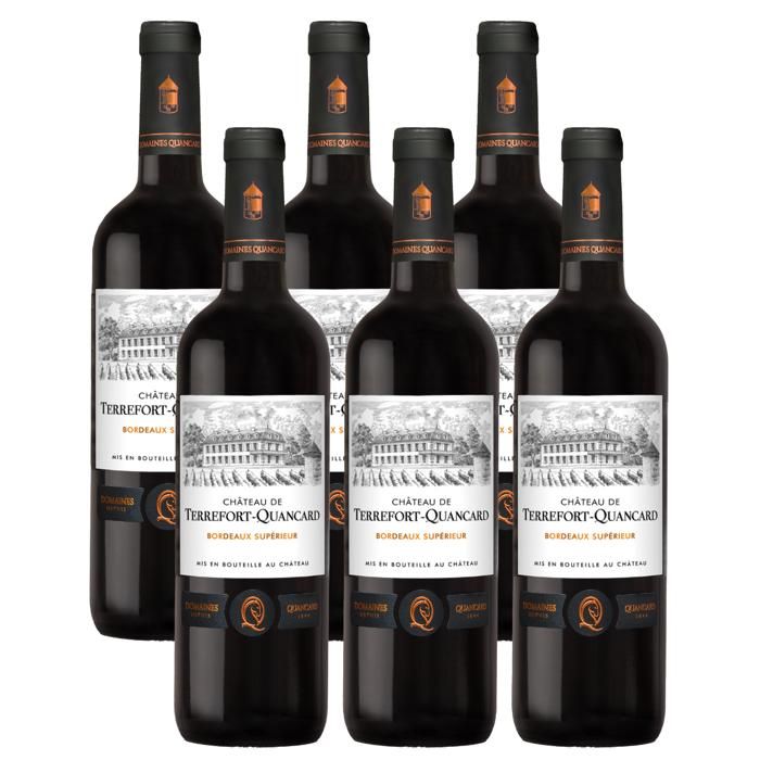 Château Terrefort Quancard 2018 - Bordeaux Supérieur - Vin Rouge - Carton de 6 bouteilles 75cl