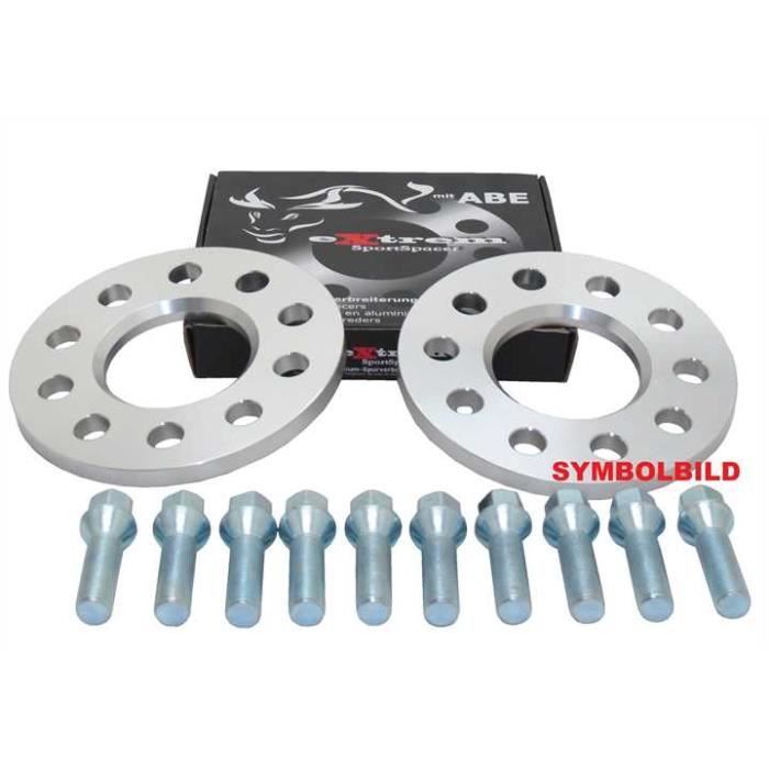 Kit cales, elargisseur de voie en alu 10mm (2x5mm) pour BMW serie 3 E90 berline de 2005 a 2013
