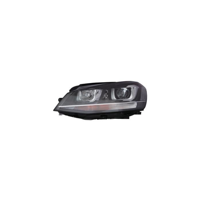Phare avant gauche Xenon D3S + H7 pour Volkswagen Golf 7 de nov 2012 à 2017