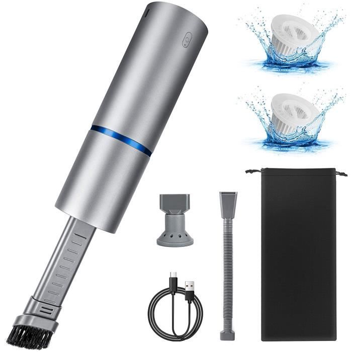 MOSRACY Aspirateur Voiture à Main Sans Fil,4500 Pa Aspiration Forte 85w Ultra-léger Pour Voiture, Mini Aspirateur Rechargeable Avec