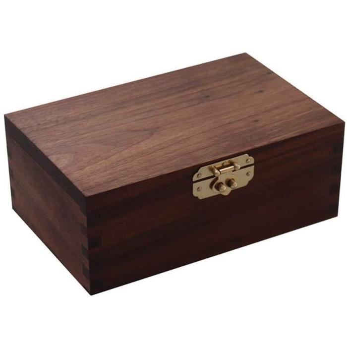ZYHJAMA Urne de Cercueil en Bois, Bocal de crémation pour cimetière de Cendres Adultes pour Bois Solide Gris Noyer Noir