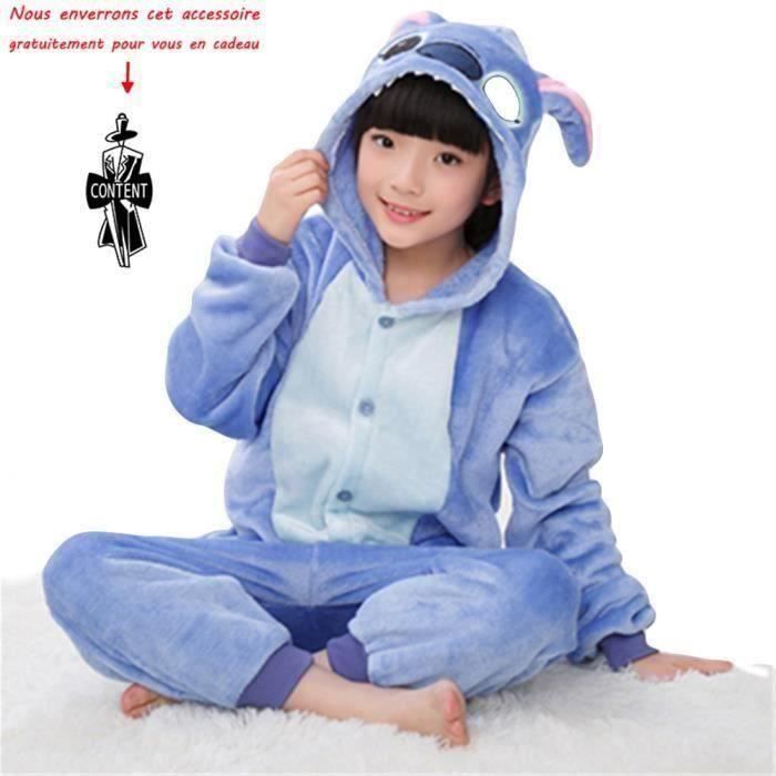 ZN*NOUVEAUTÉ Combinaison animaux pyjama grenouillère Enfant ado cartoon pour déguisement chemise de nuit Vêtement - Bleu