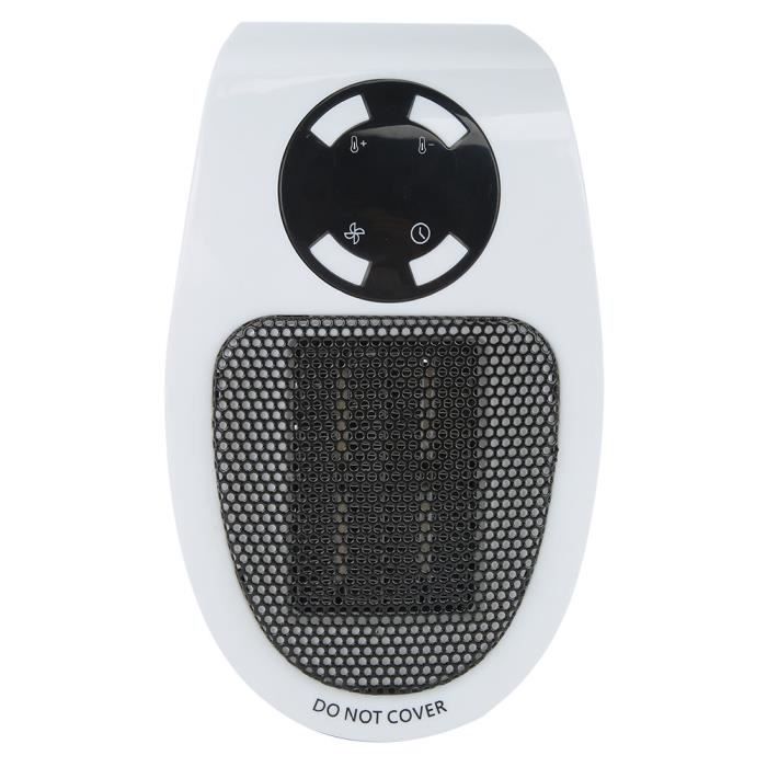 radiateur soufflant Mini radiateur électrique multifonctionnel de bureau domestique de 500W avec télécommande prise standard