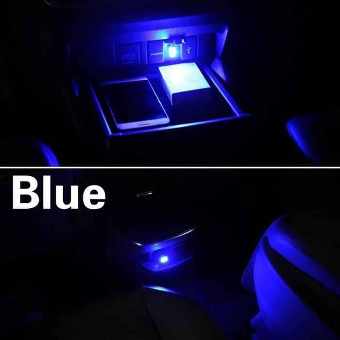 Amenagement Interieur,Lampe d'ambiance, allume cigare, accessoires de voiture, USB LED, pour BMW X5 E53 F10 VW Golf 4 7 - Type Bleu