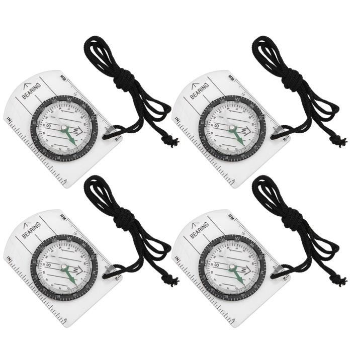 EBTOOLS Boussole à l'échelle de la carte 4pcs Boussole Professionnelle Boussole à Échelle de Carte Accessoire d'Équipement