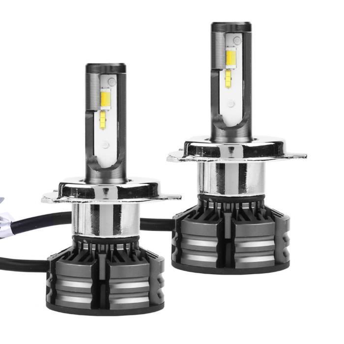 Cuque Phare de voiture 1 paire de kit de phare LED de voiture Super lumineux ampoules de phare clignotant 3000K 4300K 6000K H4