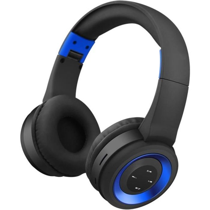 BORLAI® Headset Micro Ecouteur , TR905 Casque Gaming Casque Gamer avec Micro Anti Bruit Stéréo pour ordinateur portable Noir Bleu