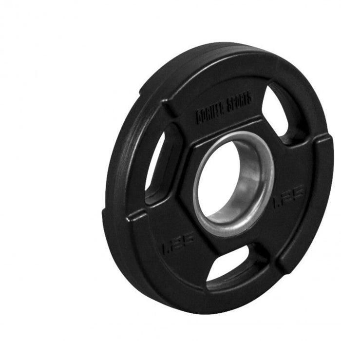 Gorilla Sports - Poids disques olympiques en fonte rêvetement caoutchouc avec anneau métalliquede 51mm - de 12,5 à 25 kg - 1,25kg
