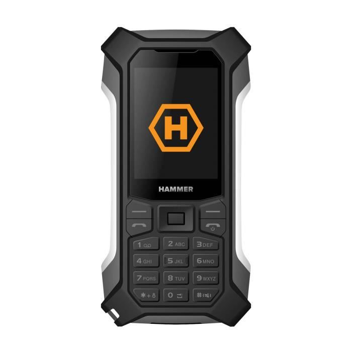 Téléphone de Chantier Noir HAMMER Patriot Incassable Waterproof Haute Autonomie