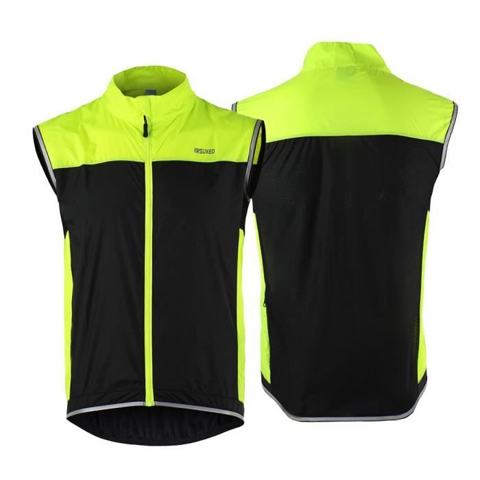 ARSUXEO ultra léger manteau sans manches veste Running vélo vélo Veste Coupe-vent-52