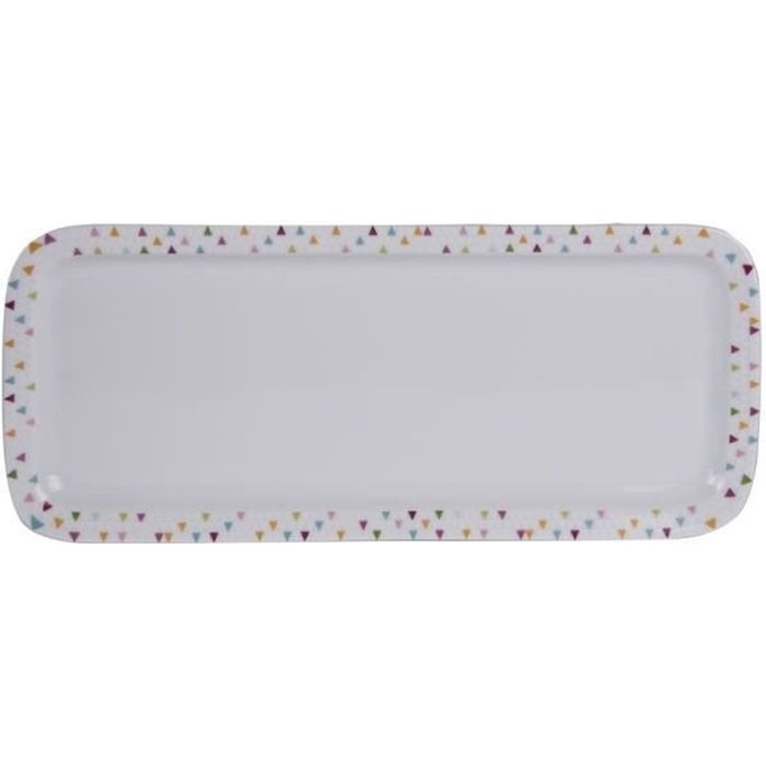 Plat à cake manaos 37 cm - Table Passion Blanc