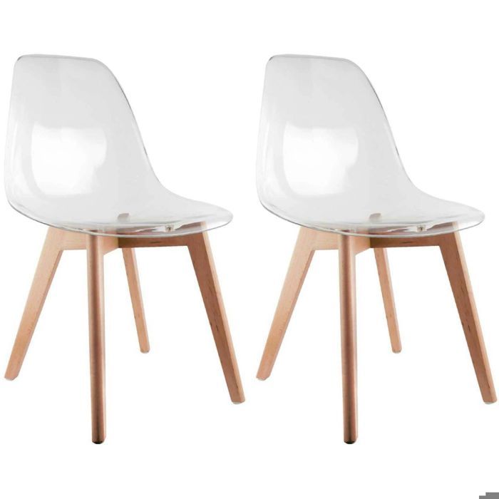 Chaise scandinave coque transparente