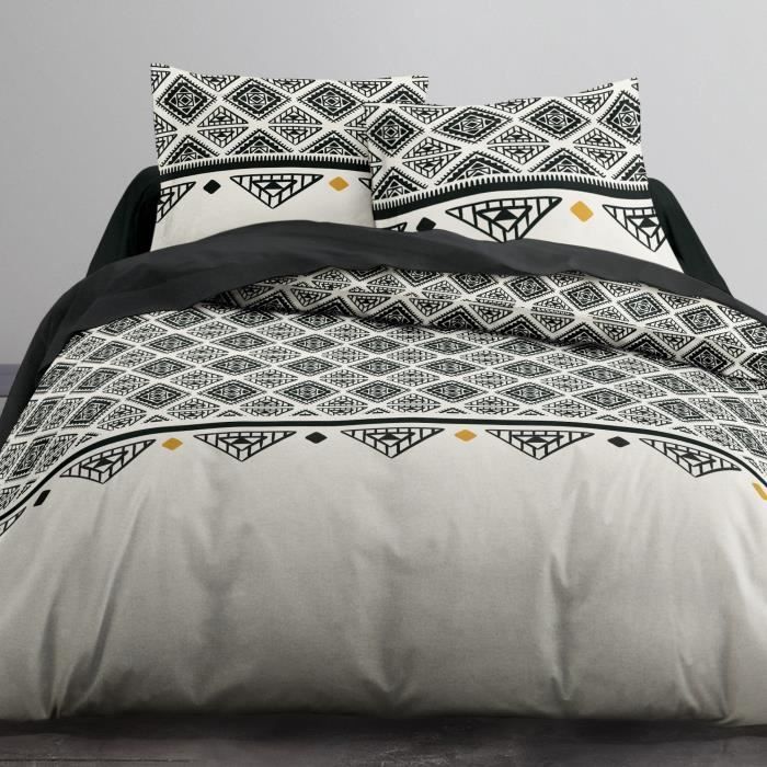 Parure de lit - Housse de couette 100% Coton 57 fils Enjoy Ethnique Chichi - taille:240 x 260 cm