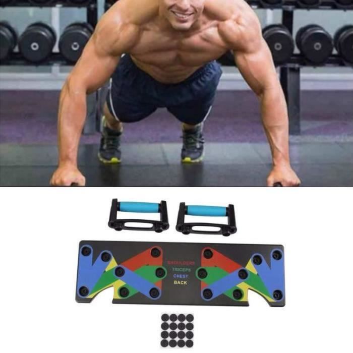 VV27461-ROKOO 9 En 1 Poignées de Traction Push up Sport Fitness Musculation Pectoral Latissimus Bras épaules Gym