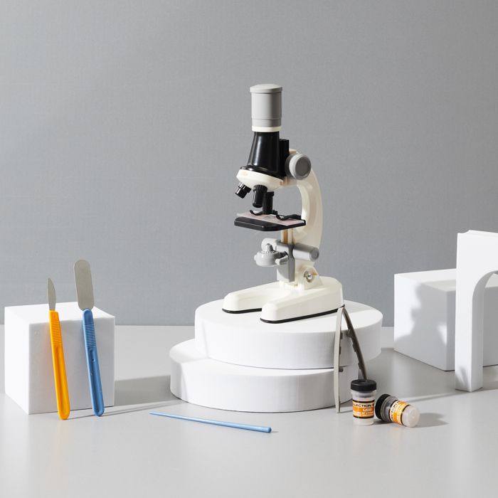 Microscope Enfant 1600X Avec Écran IPS HD 4" - Kit Expériences Scientifiques, Batterie Rechargeable, Cadeau 5-12 Ans
