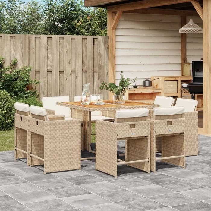 vidaXL Ensemble à manger de jardin 11 pcs - vue 5