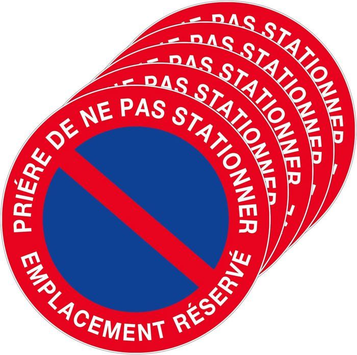 Autocollant interdiction de stationner - stationnement interdiction ...
