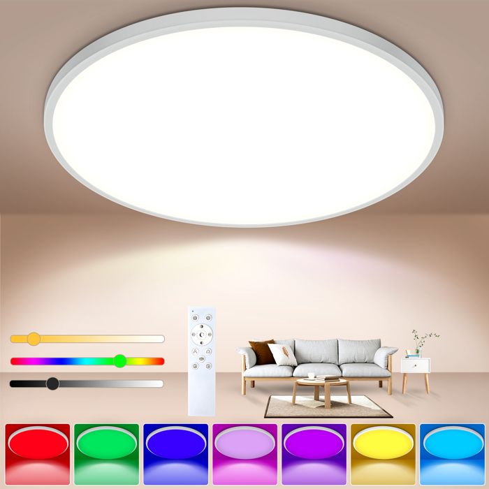 Plafonnier - Multicolore - 30 cm - 24W - LED - IP44