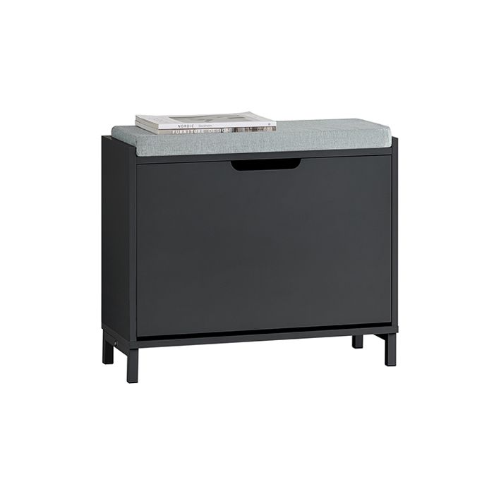Meuble à Chaussures FSR151-K-SCH SoBuy - avec 1 Abattants et 1 Coussin - Noir - L60xP24xH52 cm