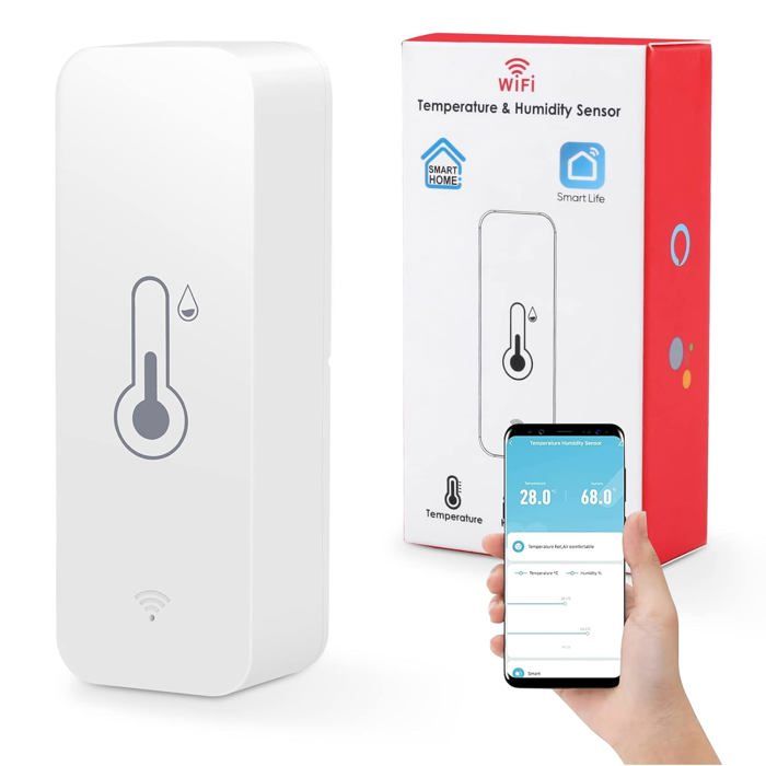 Meilleurs prix pour Hygromètres WiFi pour la Maison Intérieur et Extérieur,Thermomètre Hygromètre avec Contrôle par Application Tuya Smart Life
