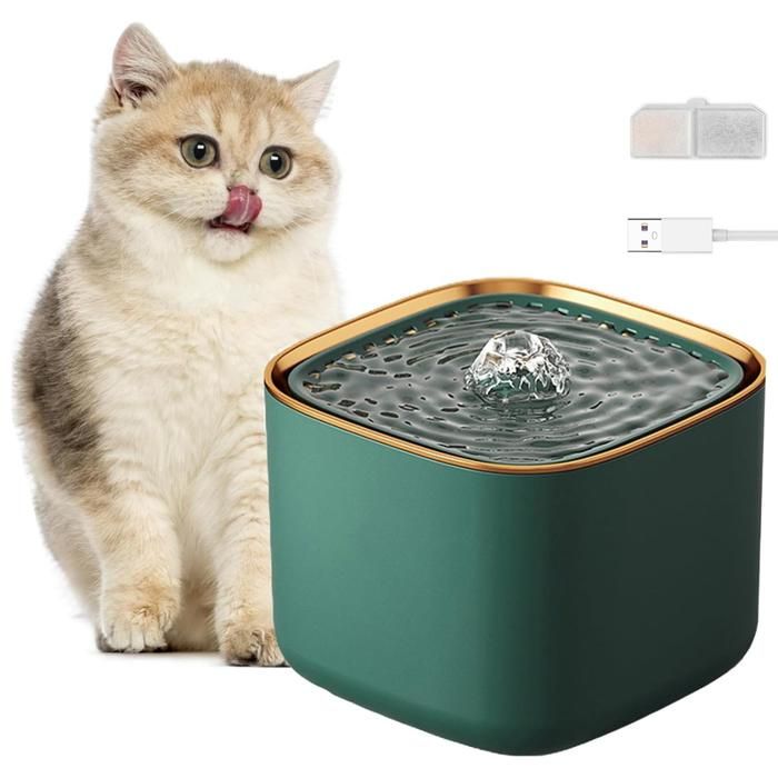 Fontaine à Eau pour Chat Chien 3L BYONDSELF® Grande Capacite Pompe Silencieuse Avec Filtre Remplaçable