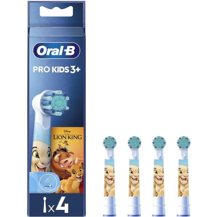Brossettes x4 Le Roi Lion Disney Oral-B Pro Kids 3+ Pack de rechange Pour enfant