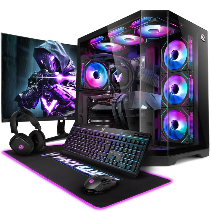 Vibox PC Gamer – 27 Écran – AMD 9800X3D – RTX 5090 32Go – 32Go RAM – 2To NVMe SSD – Win11 – WiFi – Noir