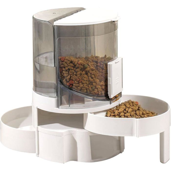 Meilleurs prix pour Mangeoire automatique pour chat et chien, mangeoire automatique pour chat et distributeur d'eau (gris)