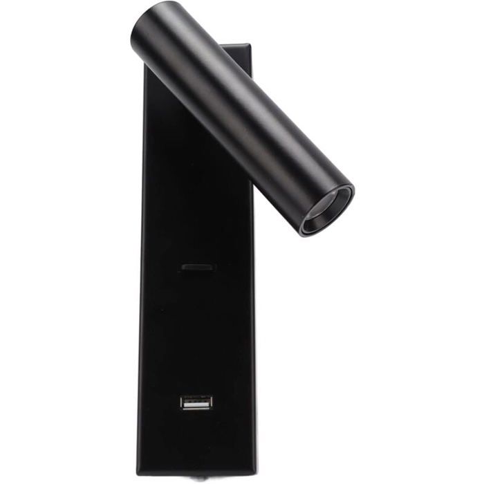 Lampe de Lecture Murale LED Rechargeable en Aluminium avec Interrupteur et Port USB 100240V YYV
