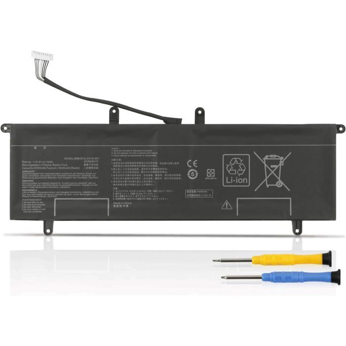 70Wh C41N1901 Laptop Batterie pour ASUS ZenBook Duo 14 UX481 UX481F UX481FL UX481FA UX481FLY UX4000F UX4000FL UX481FL BM044T
