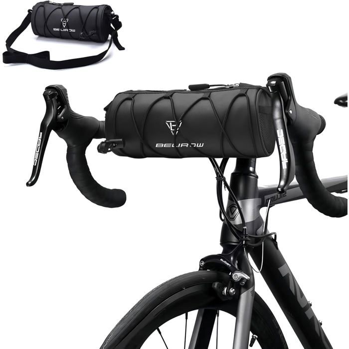 Sacoche de Guidon VTT Avec Bandoulière Sac Avant étanche et Multifonctionnel Accessoires de Vélo de Montagne de 24 L