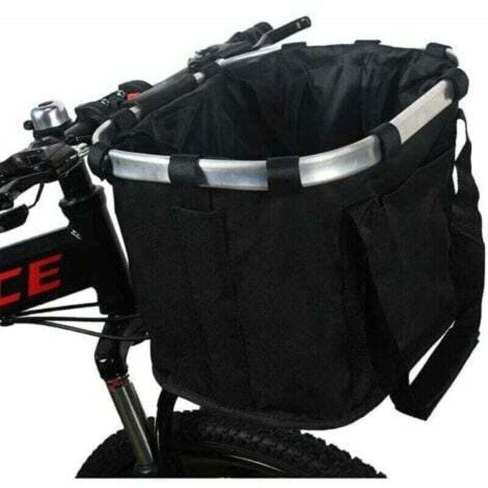 Meilleurs prix pour Panier de vélo pour chien - PZCC - Pliable - Amovible - Alliage daluminium - Toile tissée - Charge jusquà 5 kg