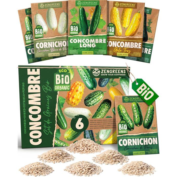 Kit de graines de concombre bio-6 variétés pour une culture facile dans ...