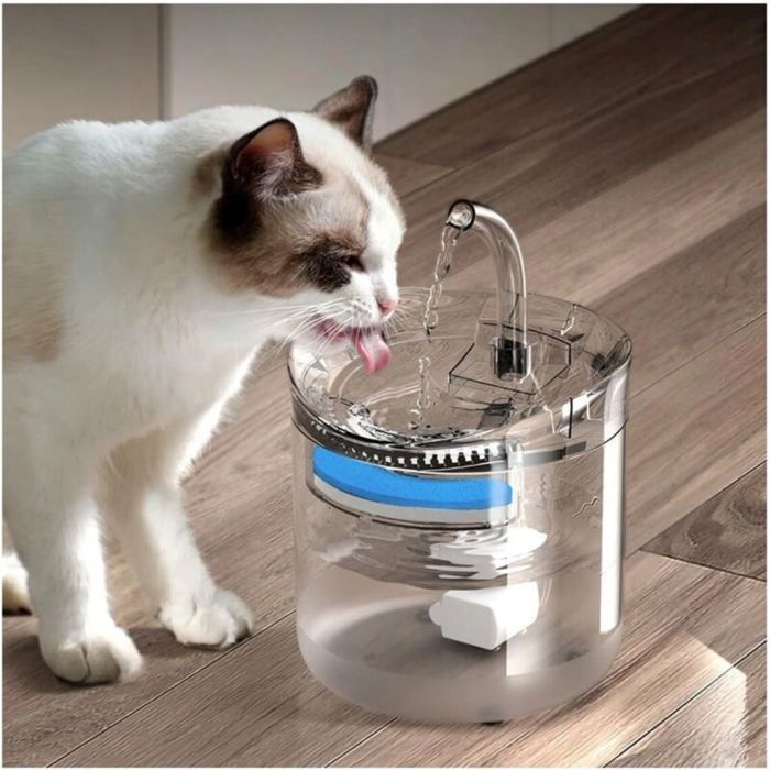 Comparer les prix de Fontaine à eau sans fil pour chat - PZCC - 2 L - Silencieuse - Sans BPA - Facile à nettoyer - Pompe 5 V