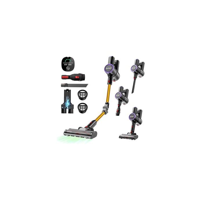 Aspirateur balai sans fil - ZYNET - 500 W - 45 min autonomie - 45000 Pa