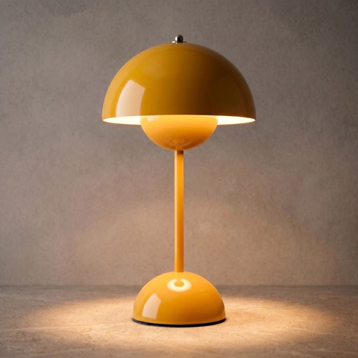 WOTTES Lampe de chevet Moderne Abat-Jour Jaune douille E27 lampe de table bureau lecture pour lit 16 x 28 cm