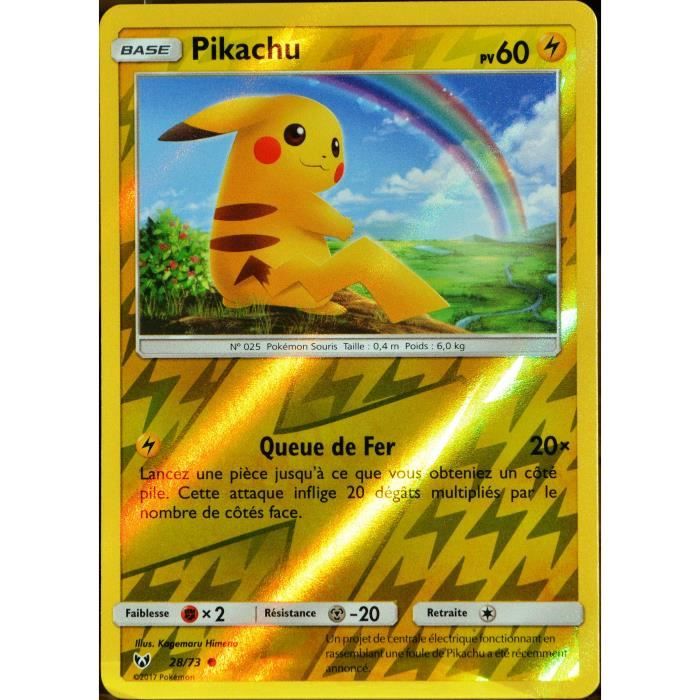 Carte Pokemon 28 73 Pikachu 60 Pv Reverse Sl3 5 Legendes Brillantes Neuf Fr Cdiscount Jeux Jouets