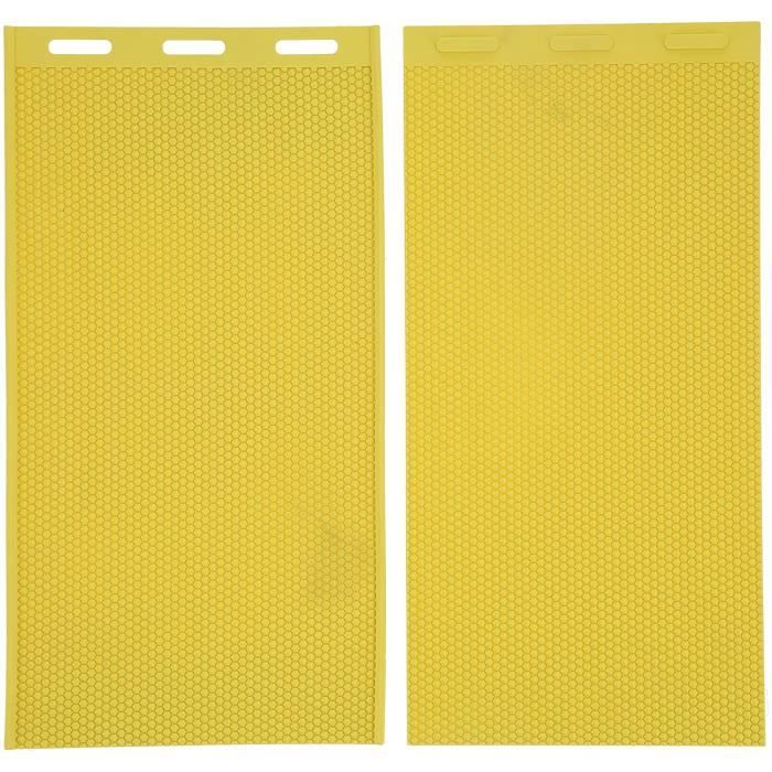 Natudeco 2 Pièces Moule Cire D'Abeille Silicone - Presse Fondation Cadre Ruche 5.4mm