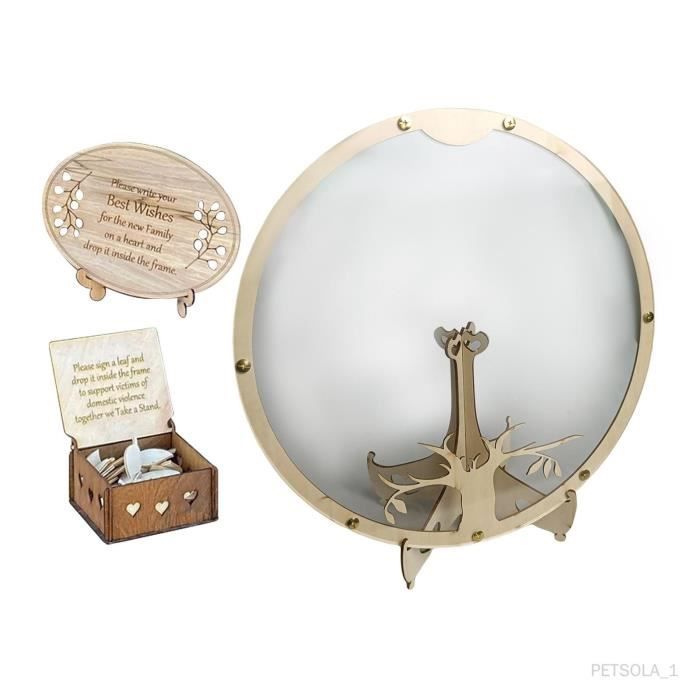 Relaxdays 10 X Puzzle Coeur Mariage - Puzzle Vierge - Bois - Livre D'or