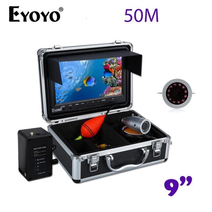 Caméra De Pêche Sous-marine Eyoyo 15m Avec DVR 7" LED - Détecteur De Poissons Portable