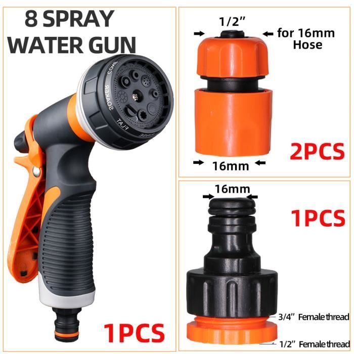 Lot De 2 Pistolets à Eau Stylos – Double Usage : écriture Et Jet D'eau, Orange Et Bleu, 16,5 Cm