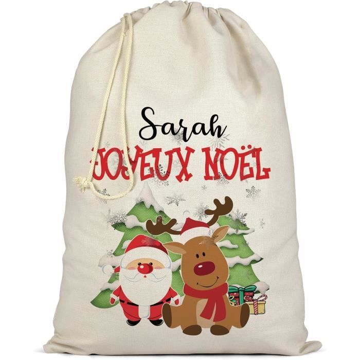 Sac De P re No l Personnalis Sac Cadeaux Tr s Grand Xl Renne Et