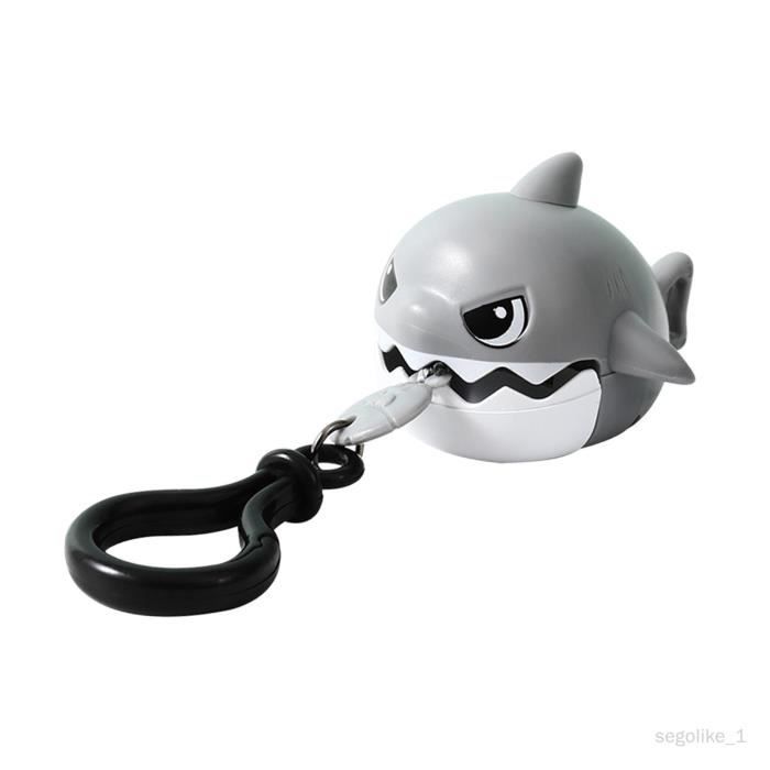 Porte-clés Requin Mignon - Breloque Bleue Et Blanche Avec Détails Dorés, Cadeau Fun Pour Amoureux De La Mer - 9