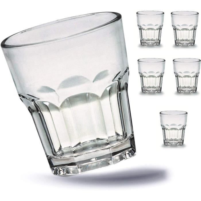 Vikko Lot de 6 petits verres à jus de fruits à l'orange, hauteur de 8