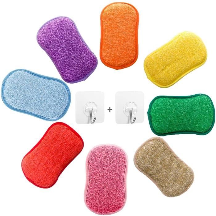 6Pcs Kit Eponge Microfibre Lavable Reutilisable Vaisselle Magique  Antibacterienne Hygienique Double Face Grattante Brosse - Cdiscount Au  quotidien